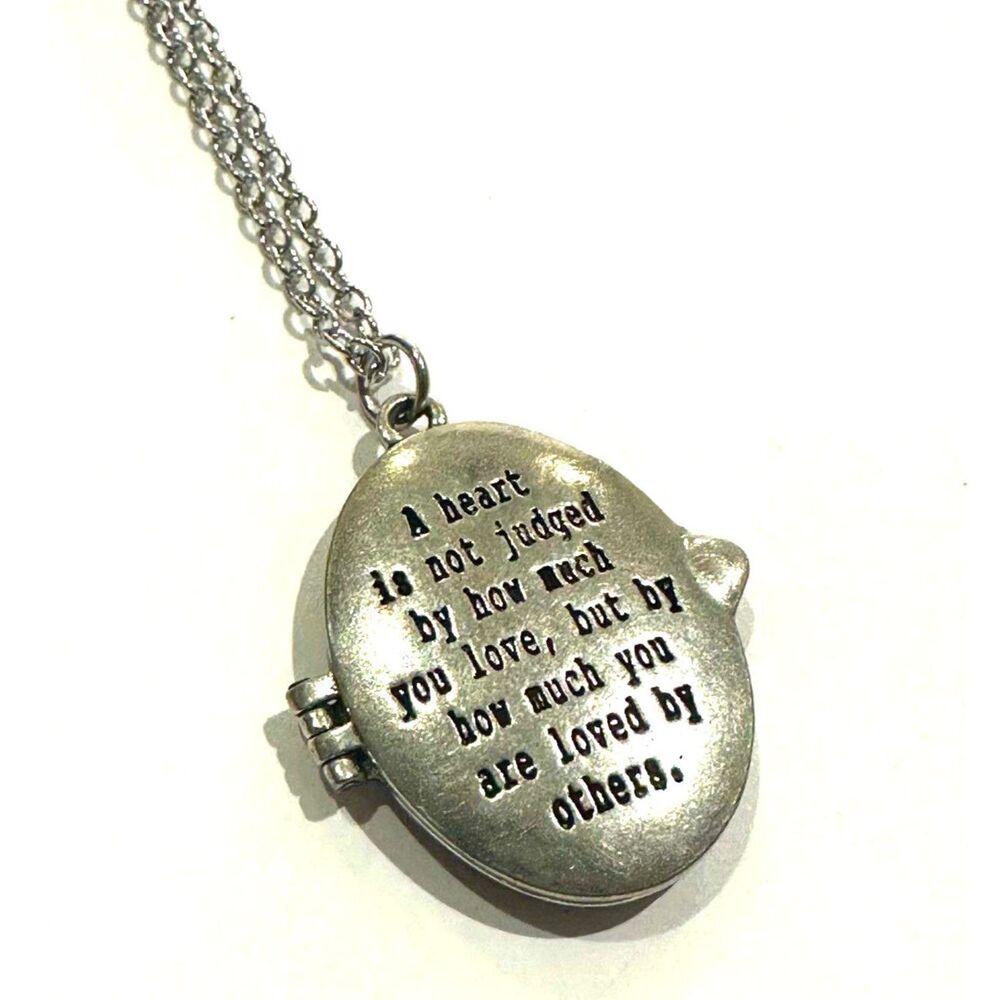 Wizard of Oz Inspired "A Heart Is Not Judged..." Premium Locket Necklace